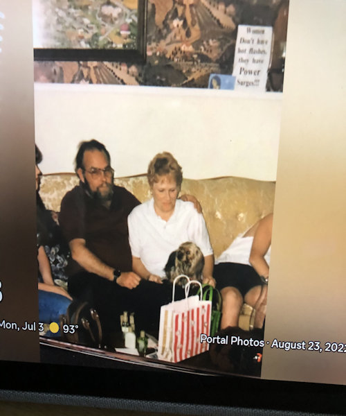 Linda and I with our Precious Fur Baby Shivers She Passed Away: June 28th, 2006. of Breast Cancer