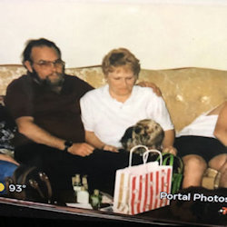 Linda and I with our Precious Fur Baby Shivers She Passed Away: June 28th, 2006. of Breast Cancer